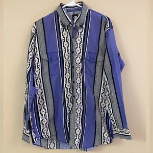 Karman Purple Aztec Button Down Shirt